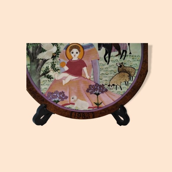Hedi Keller "Rest on the Flight" 1983 Numbered 1841 Collector's Plate - Picture 4 of 4